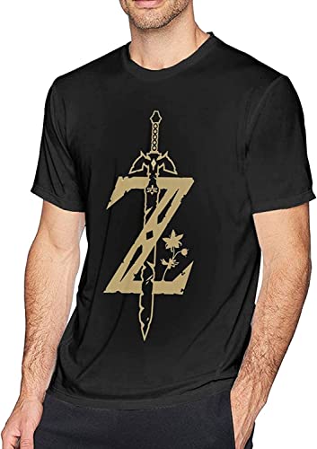 Leg-End Ze-Lda Cotton Fabric Men's Short Sleeve T-Shirt Top Camisetas y Tops(Small)