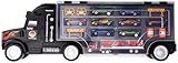 Big Daddy Super Mega Extra Large Tractor Trailer Car Collection Case Carrier Transport Toy Truck for Kids Includes 8 Cars 1 Small Tractor Trailer & 6 More Accessories