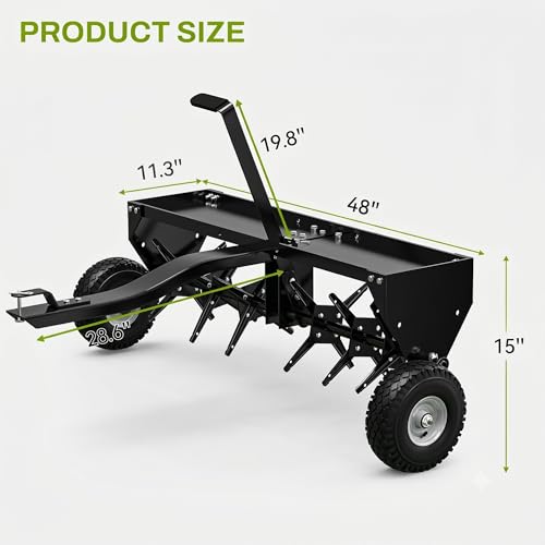 Aerador de césped remolcado con 48 pulg y cuchillas de acero miniatura 5