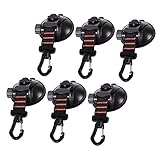 VICASKY 6Stücke Saugnapf Haken für Autozelt und Camping Starke Halterung für Fenster und Wände Umweltfreundliches Material zu Verwenden und Spurlos Abnehmbar