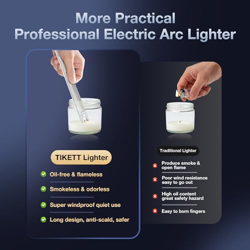 Encendedor de velas de plasma USB tipo C, largo, sin llama para barbacoa y camping 4