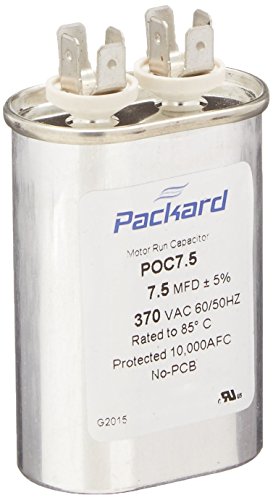Packard 370 Volt Oval Run Capacitor 7.5 MFD