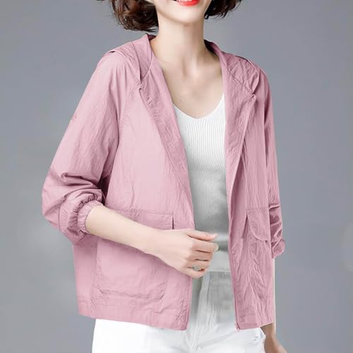 NATHGAM Lightweight Outdoor Sun Shirts for Teen Girls Hiking Long Sleeve UPF 50+ UV Protection Hoodies Full Zip Casual Jacket2