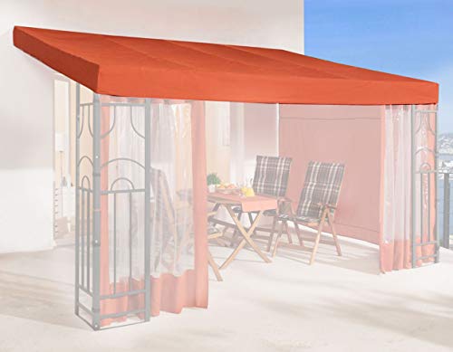 Ersatzdach für Anbau Pergola Romana 3x4m Pergoladach Bezug Terra/Rotorange...