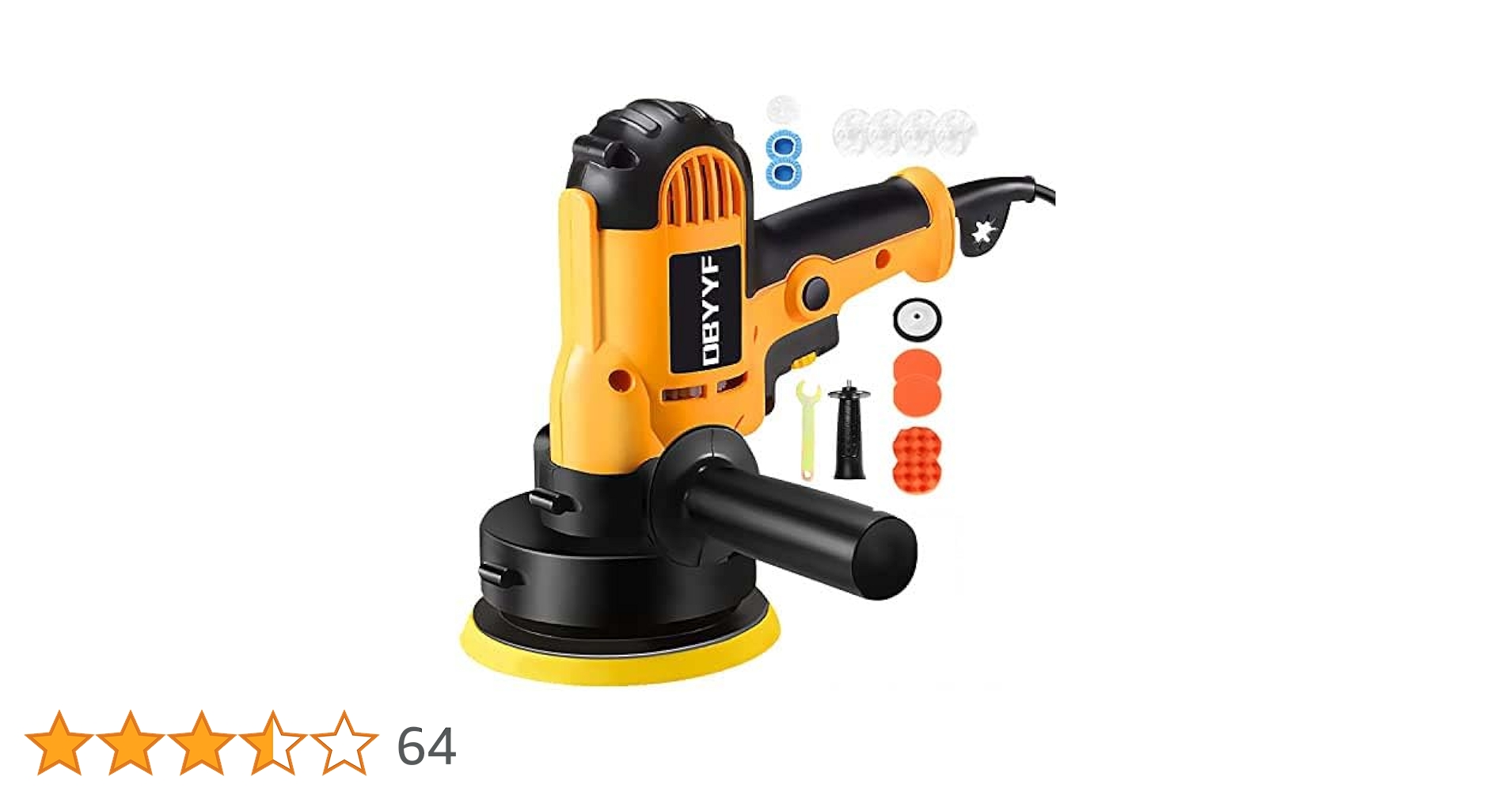 Amazon | ポリッシャー電動 125mm 700W強力モーター 研磨機 六段