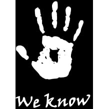 DAI/VDC | WHITE Skyrim We Know Vinyl Car/Laptop/Window/Wall Decal