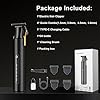 KOMINGDON Hair Trimmer for Men,Professional Barber Trimmer,Cordless T-Blade Hair Clippers Precision Edgers T Liners Rechargeable Beard Trimmer,Waterproof Haircut kit,Long-Lasting Battery #5