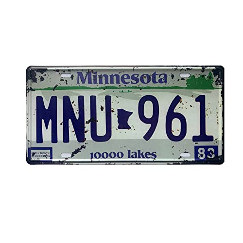 ROOKOPR Minnesota License Plate Aluminum Novelty Car Decor License Plates 12"x6" Retro Rustic Decorative Sign for Men Women Car-23