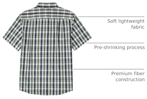 Image of Dubinik Mens Short Sleeve Button Down Shirts Soft Breathable Summer Vintage Regular Fit Lightweight Men's Casual Shirt