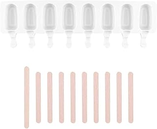 DIYアクセサリーフードシリコン型キッチンガジェットデザートメーカー自家製楕円形の楕円形の金型スティックアイスクリームツール（8グリッド） incomparable