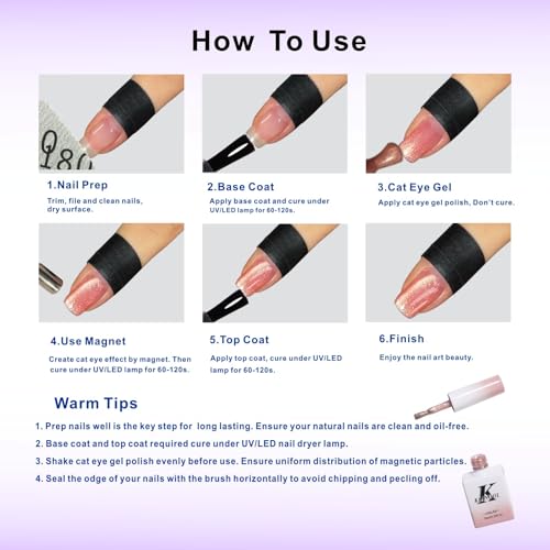 Set de Esmaltes Gel Cat Eye 6 Piezas 10ml miniatura 6
