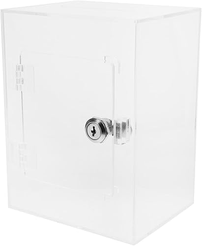 Alipis Alcancía transparente, caja de acrílico para ahorrar dinero, caja de sugerencias, buzón de correo, urna de ahorro, moneda, dinero, alcancía,