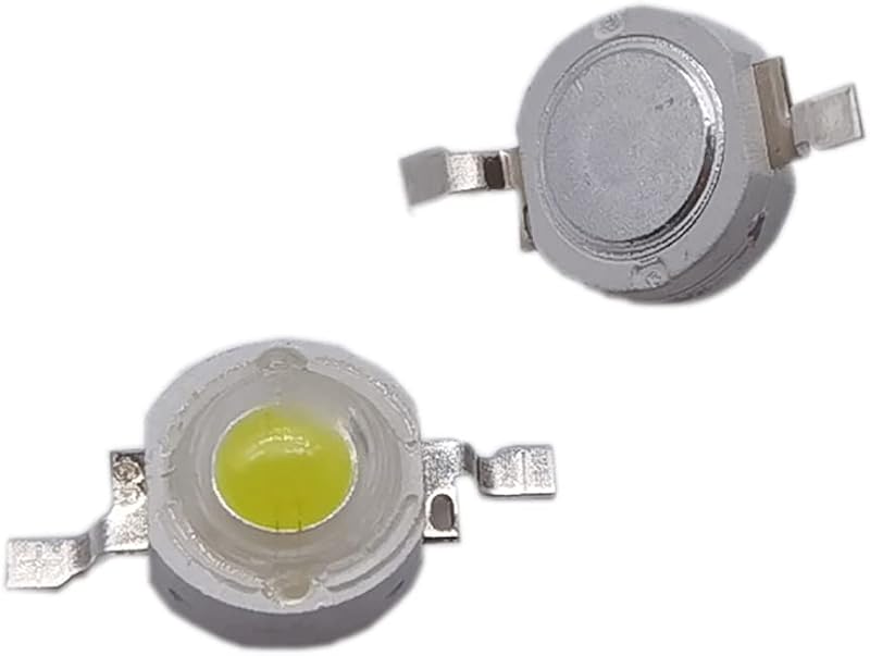50 pcs High Power Led Chip 3W (6000K-6500K / 560mA-700mA / DC 3V-3.4V / 3 Watt) Super Bright Intensity SMD COB Light Emitter Components Diode 3 W Bulb Lamp Beads DIY Lighting, White (6000K)