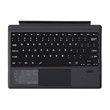 Wireless Keyboard with Touchpad for Microsoft Surface Pro 12 Inch 2025 Type Cover, Multi-Touch Ultra-Slim Keyboard- Black (Normal Touchpad,English)