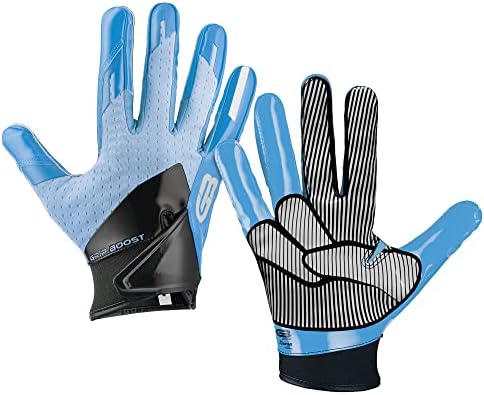 Grip Boost Peace Football Gloves Pro Elite - Adult Sizes (Sky Blue, XX-Large)