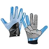 Grip Boost Peace Football Gloves Pro Elite - Adult Sizes (Sky Blue, XX-Large)