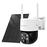 xmartO [Solar/Battery Powered] Wire-Free Home Security Camera Wireless Outdoor/Indoor (Rechargeable Long Battery Life,AI Motion Detection,Spot Light and Siren,Optional Solar Panel)