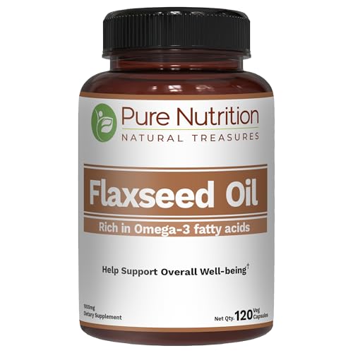 Pure Nutrition Flaxseed Oil 1000mg with Omega 3 6 9