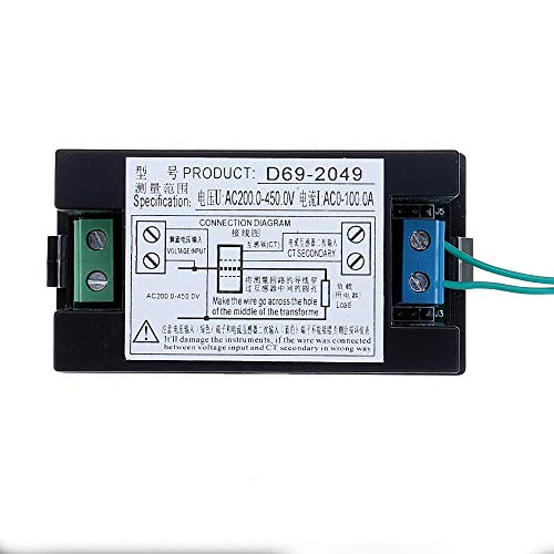 Kit et Composants DIY Electronics AC Voltmètre Ampèremètre écran couleur 200V 450V - 8