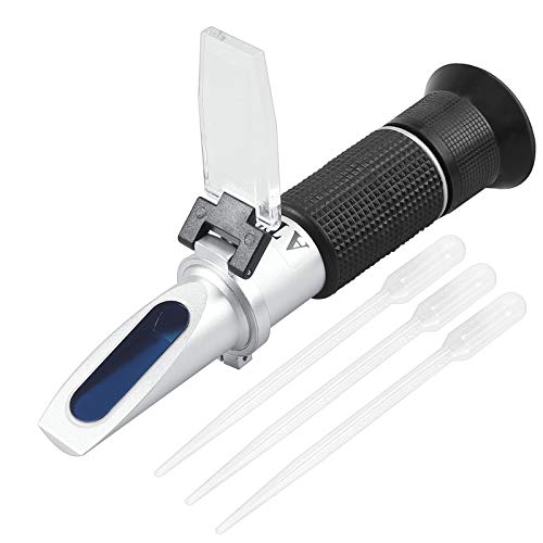 Proster Rotwein Refraktometer – Handgehaltene Refraktometer zur Bestimmung des Zuckergehalts und Alkoholgehalts (0-40% Brix & 0-25% Alkohol) – Ideal für Wein, Bourbon, Vodka, Gin, Tequila und mehr