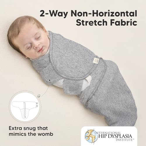 Image of 3-Pack Organic Baby Swaddle Sleep Sacks - Swaddles for Newborns, Infant 0-3 Months, Baby Girls, Boys, Soft & Snug Newborn Sleep Sack, Nursery Swaddling Blankets (Cloud, XS)