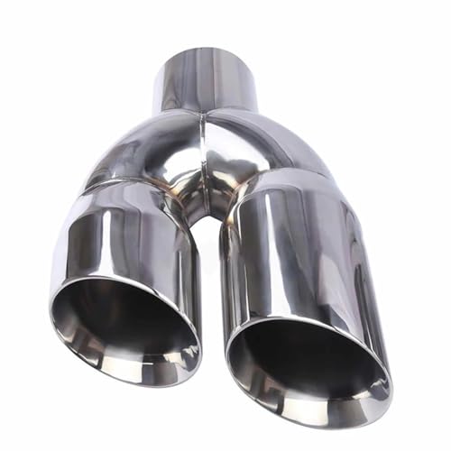 Silencieux d'échappement universel double sortie en inox pour voiture 63-76mm