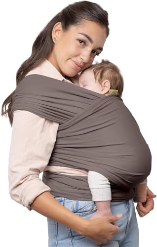 Boba Wrap - Fular Elástico Portabebé | Pañuelo Porteo Ergonómico, Bandolera Ajustable, Ideal Para Recién Nacidos, Color Gray
