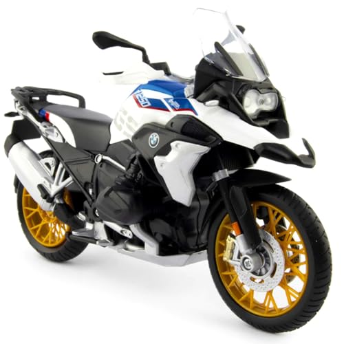 Miniatura 2 de Maisto Bmw R1250gs: Modelo De Moto A Escala 1:12, Con Suspensión Y Caballete Lateral Plegable, 17 Cm, Azul Y Blanco 5-20100