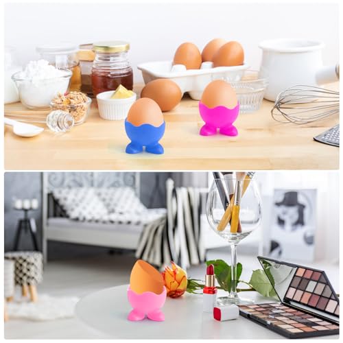 5 X Lustig Eierbecher Set und EIN Eieröffner,Set Silikon Eierbecher,eierbecher Kinder Ostern,Frühstücks Egg Cup,Perfekt Für Gekochte Die Küche,Eier Zum Platzieren Von Kleinen Gegenständen Wie Make-Up – Bild 8