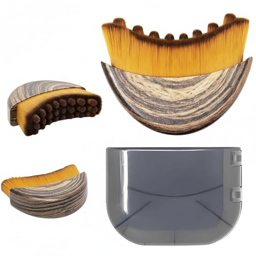 MysticHome Lymphatic Contour Face Brush for Contour Highlighting, Multifunctional Soft Bristles Facial Brush for Blending, Shaping and Defining, Professional Cosmetic Tool for Daily Beauty Use