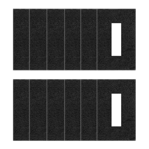 KEEPOW 12 Pack Trash Can Deodorizer Compost Bin Filter, Activated Charcoal Filter for Indoor Kitchen Compost Bucket, Trash Cans, Countertop and Recycle Bins