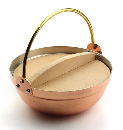 Amazon｜新光金属 両手鍋 素銅 14cm (ア) まごころ 一人用段付鍋 S