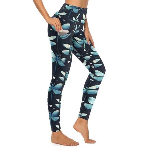 Legging yoga taille haute anti-glisse avec poches smartphone