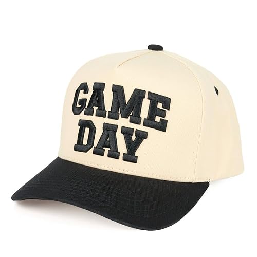 Collection | Vintage Adjustable Snapback Baseball Hats For Men & Women (us, Alpha, One Size, Game Day | Black/natural)