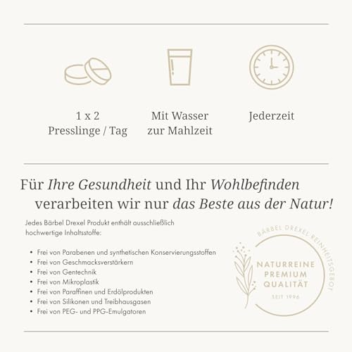 Vitamin B Komplex Tabletten aus rein natürlichen Quellen, keine Synthetik (92 Stk) B-Vitamine, B12, B1, B2, B3, B6 Naturheilkunde Bärbel Dexel