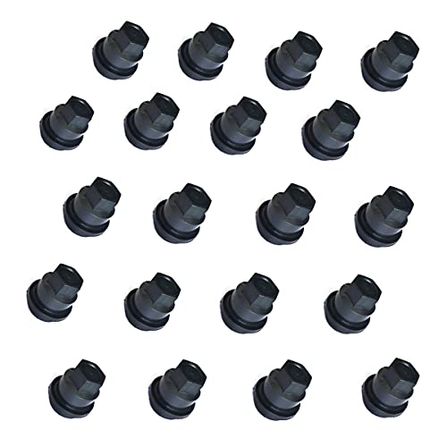 20 Pcs Black Wheel Lug Nut Covers Cap Compatible With Chevrolet S10 Blazer Gmc Jimmy Sonoma 560-5208, 560-5063, 560-5040, 560-5116/15661036 #TOP2