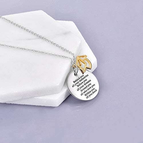 Yfn Graduation Gift Sterling Silver Inspirational Pendant Necklace For Women Girls (Behind You.) #TOP2
