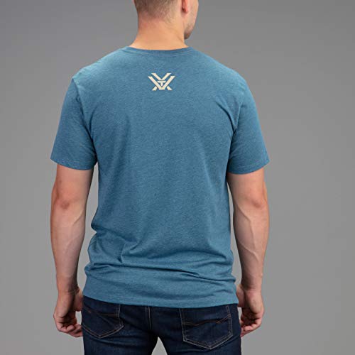 Vortex Optics Logo Short Sleeve T-Shirts (Steel Blue Heather Camo, 3X-Large)