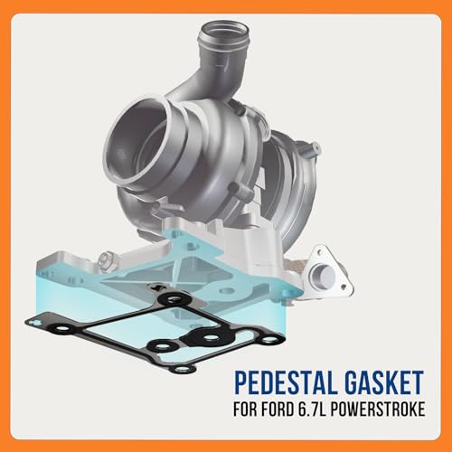 Image of BTS-PWS67TRBO1 Turbo Gasket Kit, Compatible with Ford 6.7L Powerstroke Engine, Aftermarket Replacement for OEM HC3Z-6587-A, BC3Z-6587-A, BC3Z-6N640-A, Kit de Juntas de Turbo