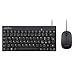 Perixx PERIDUO-212 Set di Tastiera e Mouse cablati - 12 Tasti di Scelta Rapida multimediali - Nero - Layout Italiano