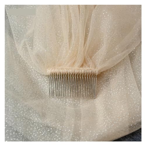 Velo de novia de hilos de colores con lentejuelas brillantes y velo largo de novia