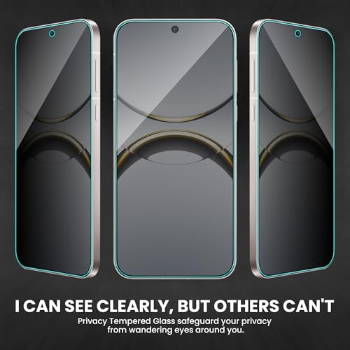 Image of ArmourPro Privacy Tempered Glass Compatible for OPPO Find X9 and X8 (6.59 Inch) Edge-to-Edge Protection Coverage with Easy Installation kit & Cable Protector | Anti-Spy Guard