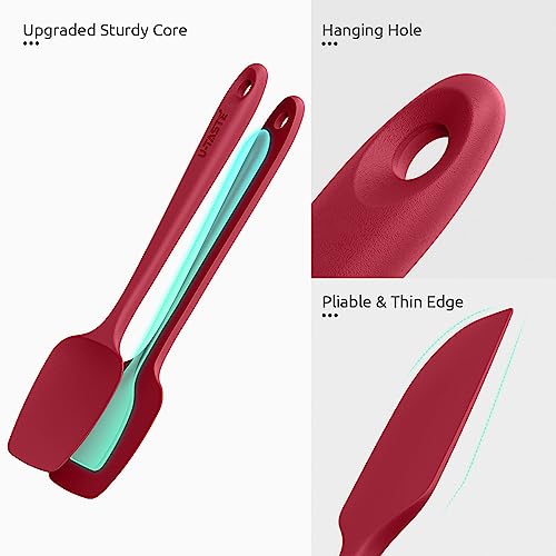 U-Taste Silicone Spatula Set With 600 Degrees Fahrenheit Heat Resistant (Red) #TOP5