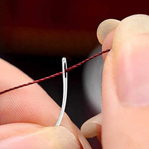 3 Rolls Hair Extension Thread Sewing Threads Hair Weave Threads With 7Pcs Curved Upholstery Needles Wax Thread For Hand Sewing, Hair Extensions, Making Wigs Diy (Brown) #TOP5