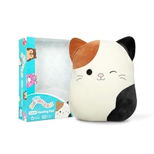 Squishmallows Cam The Cat de Relatable, almohadilla térmica para microondas para calambres menstruales, peluches de peluche, grandes ideas de regalo para seres queridos de todas las edades, incluye 1