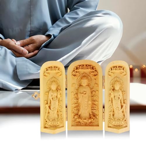 Estatua Buda Plegable de Madera para Decoración miniatura 5