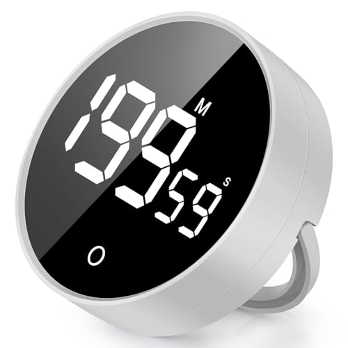 BuzzoXerex Temporizador de Cocina Digital, Magnético Cronómetro Temporizador, Smart Timer con Pantalla LED, 2 Niveles de Brillo, 3 Niveles de Volumen para Fitness Hornear Estudiar (Color Aleatorio)