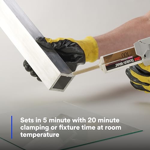 Image of 3M Scotch-Weld Epoxy Adhesive DP100, Clear, Two-Part Fast Cure Rigid Epoxy, High Shear Strength, High-Flow, Low Viscosity, Self-Leveling, 200 mL (6.76 fl oz) Duo-Pak