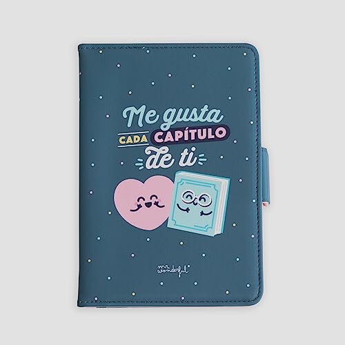 Mr Wonderful Funda Kindle y Paperwhite de 6' Pulgadas con Frase para Enamorar - Funda Ebook Libro Electrónico Compatible con Todo Ereader de 6'