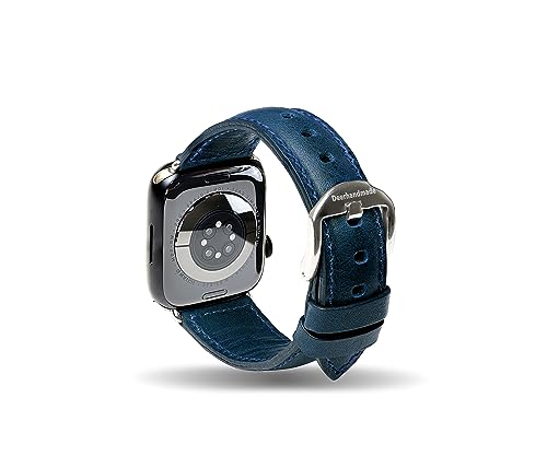 Bracelet montre cuir souple fait main avec boucle inox pour homme et femme compatible séries 7 6 5